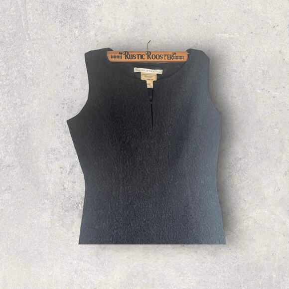 Max Studio Black Floral Textured Sleeveless Baroque Midi Dress – Size 8 LBD - Picture 10 of 10